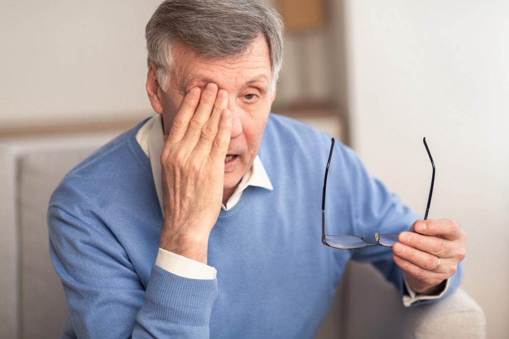Man suffering of Glaucoma